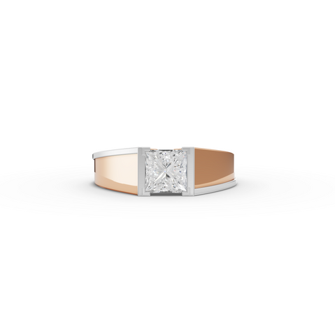 1.00 CT Princess Solitaire Lab Diamond Men’s Ring