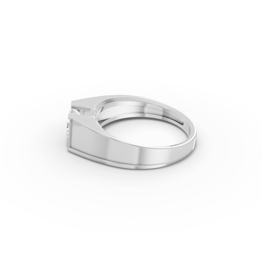 1.00 CT Princess Lab Diamond Two Tone Men’s Solitaire Ring