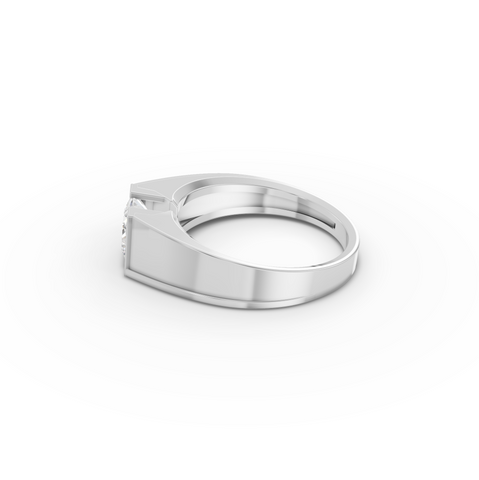 1.00 CT Princess Lab Diamond Two Tone Men’s Solitaire Ring