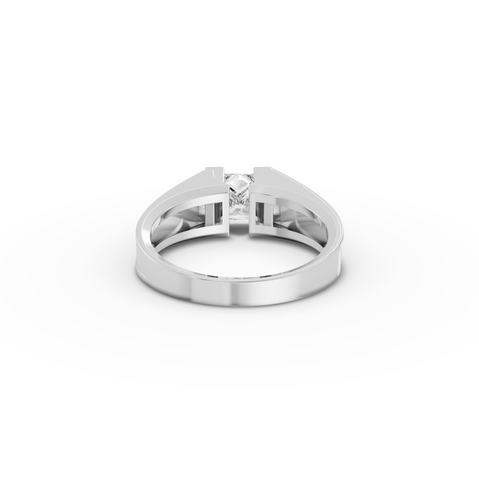 1.00 CT Princess Lab Diamond Two Tone Men’s Solitaire Ring