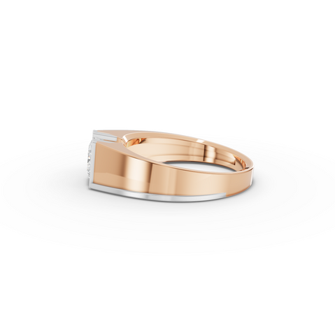 1.00 CT Princess Lab Diamond Two Tone Men’s Solitaire Ring
