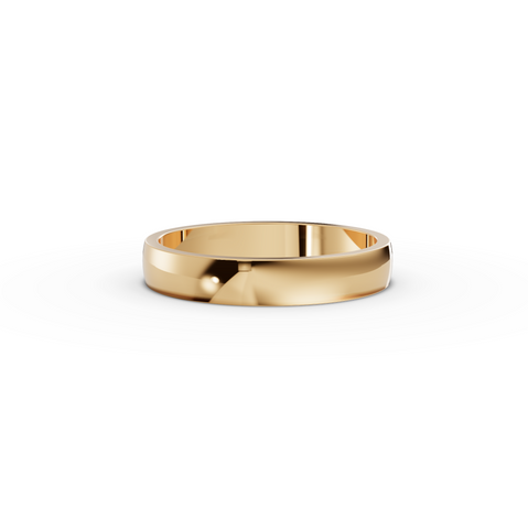 Classic Polished Gold Wedding Band for Men