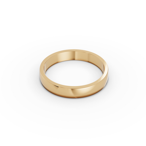 Classic Polished Gold Wedding Band for Men