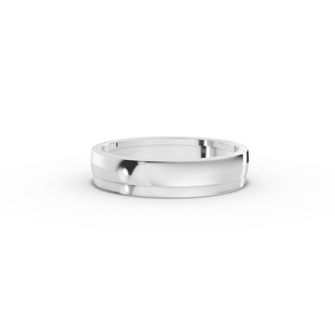 Two-Tone Polished Gold Wedding Band for Men