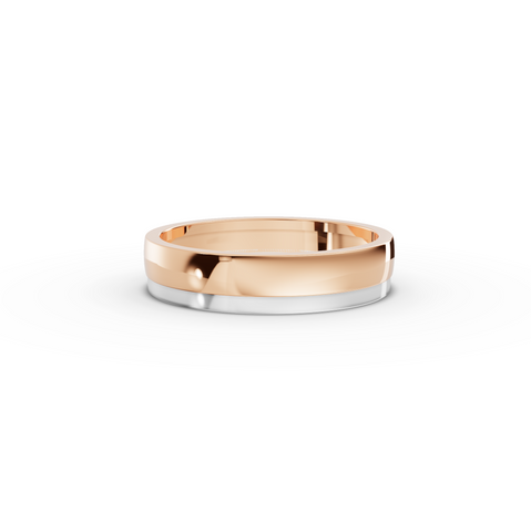 Two-Tone Polished Gold Wedding Band for Men