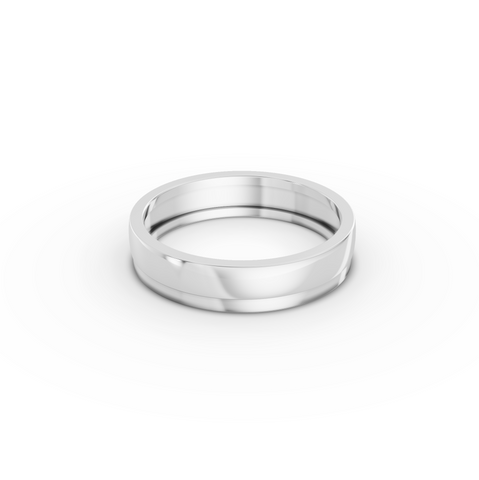 Two-Tone Polished Gold Wedding Band for Men