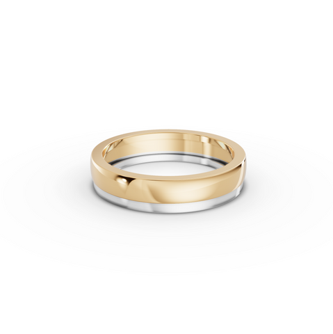 Two-Tone Classic Gold Band