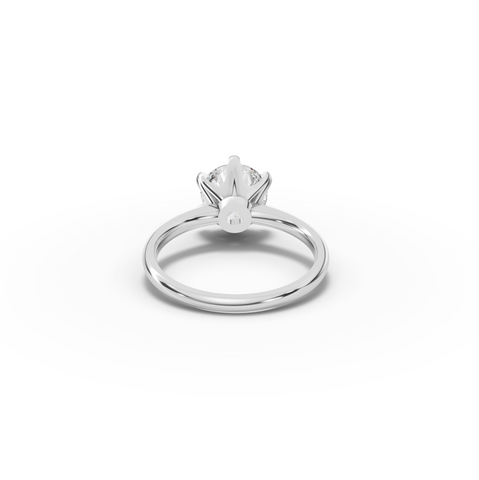 2.00 CT Round Six-Prong Solitaire Lab Diamond Ring