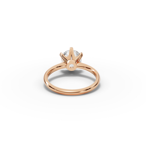 2.00 CT Round Six-Prong Solitaire Lab Diamond Ring