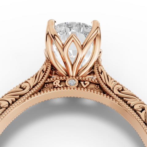 2.505 CT Cushion Lab Grown Diamond Cathedral Engagement Ring