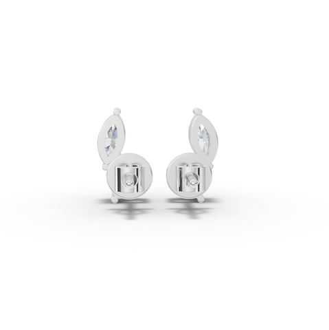 0.40 CT Marquise & Pear Lab Grown Diamond Stud Earrings