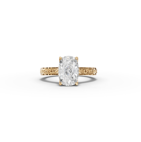 2.505 CT Oval Lab Diamond Solitaire Engagement Ring Band