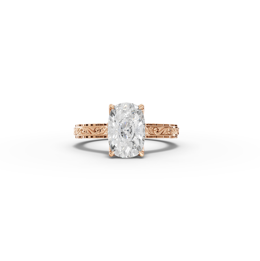 2.505 CT Oval Lab Diamond Solitaire Engagement Ring Band