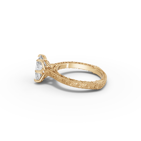 2.50 CT Cushion Lab Diamond Solitaire with Filigree Band