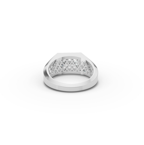 1.5 CT Emerald Lab Diamond East-West Bezel Men's Ring