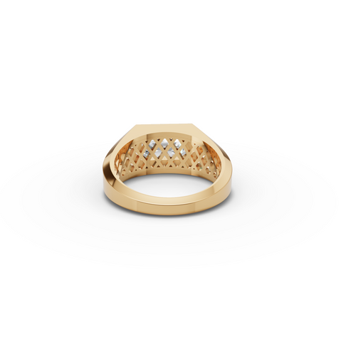 1.5 CT Emerald Lab Diamond East-West Bezel Men's Ring