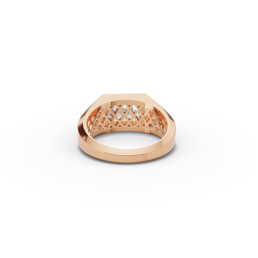 1.5 CT Emerald Lab Diamond East-West Bezel Men's Ring