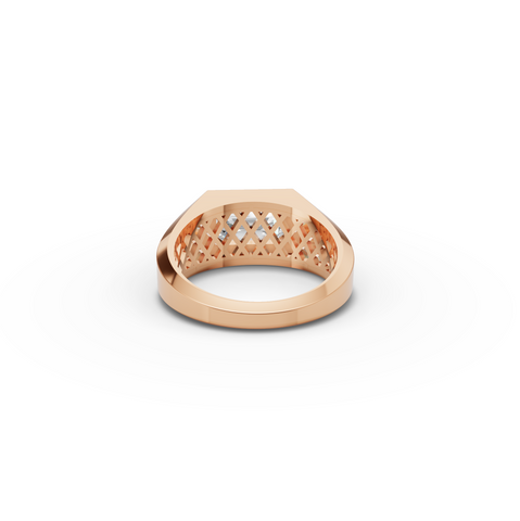 1.5 CT Emerald Lab Diamond East-West Bezel Men's Ring