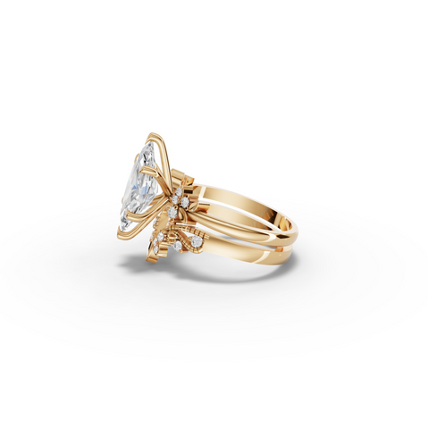 2.72 CT Marquise Lab Grown Diamond Vintage Engagement Ring