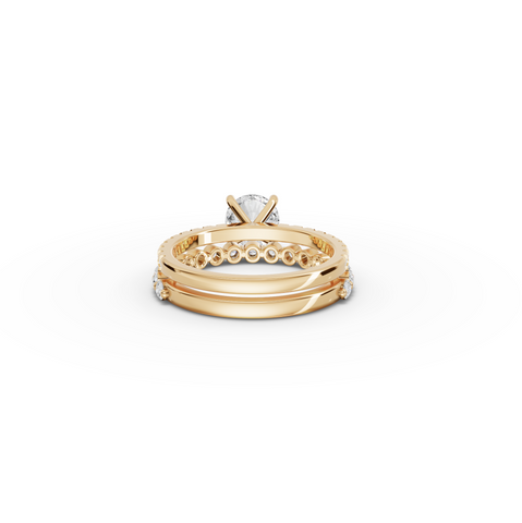 1.76 CT Round Solitaire Lab Grown Diamond Bridal Ring Set