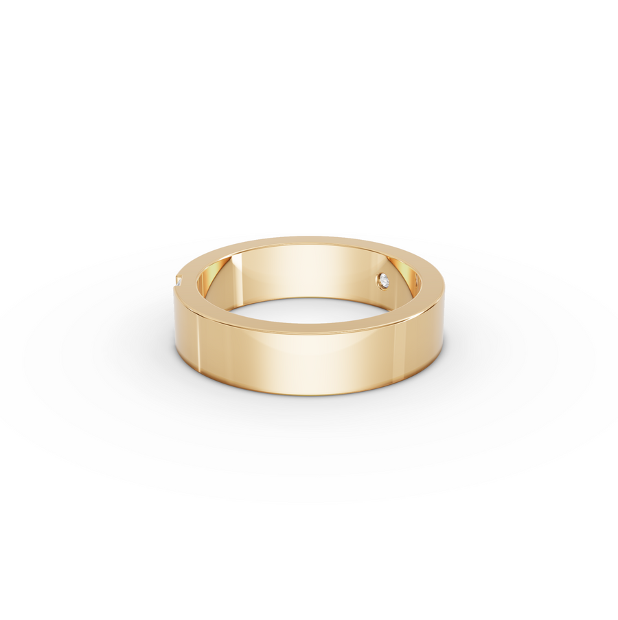 0.148 CT Baugette Flush Set Lab Diamond Men's Wedding Band