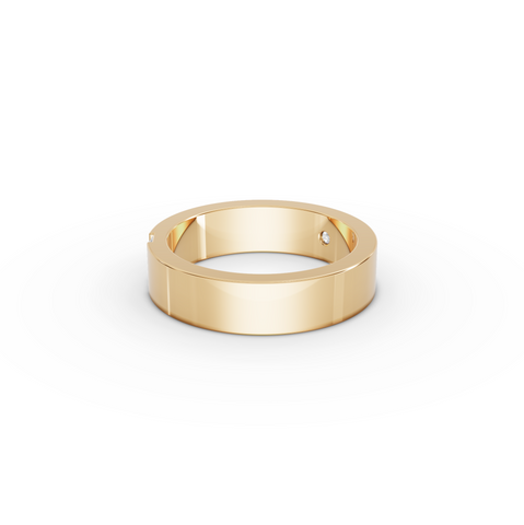 0.148 CT Baugette Flush Set Lab Diamond Men's Wedding Band