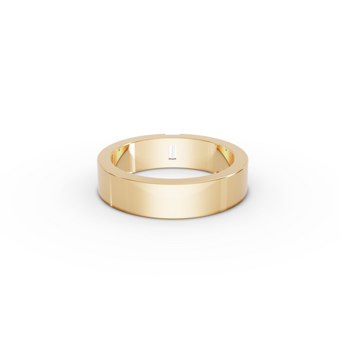 0.148 CT Baugette Flush Set Lab Diamond Men's Wedding Band