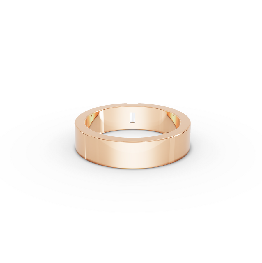 0.148 CT Baugette Flush Set Lab Diamond Men's Wedding Band