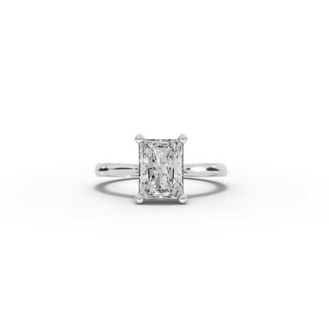 2.00 CT Radiant Solitaire Lab Diamond Engagement Ring