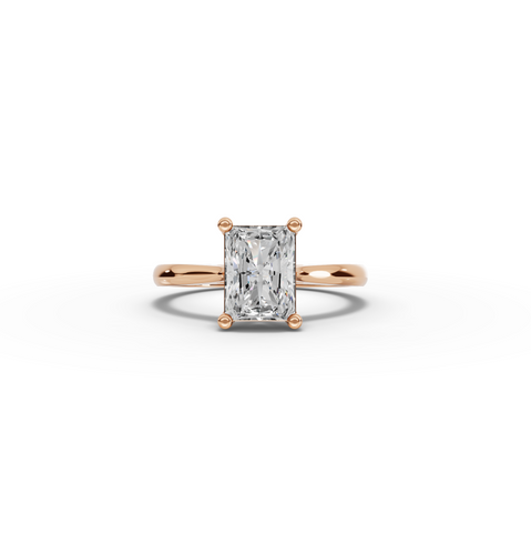 2.00 CT Radiant Solitaire Lab Diamond Engagement Ring