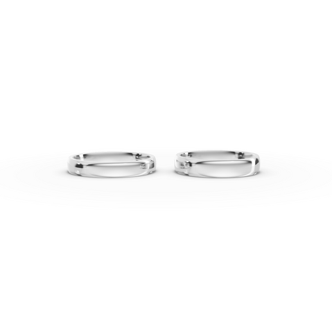 Classic Matching High-Polish Gold Wedding Bands Set