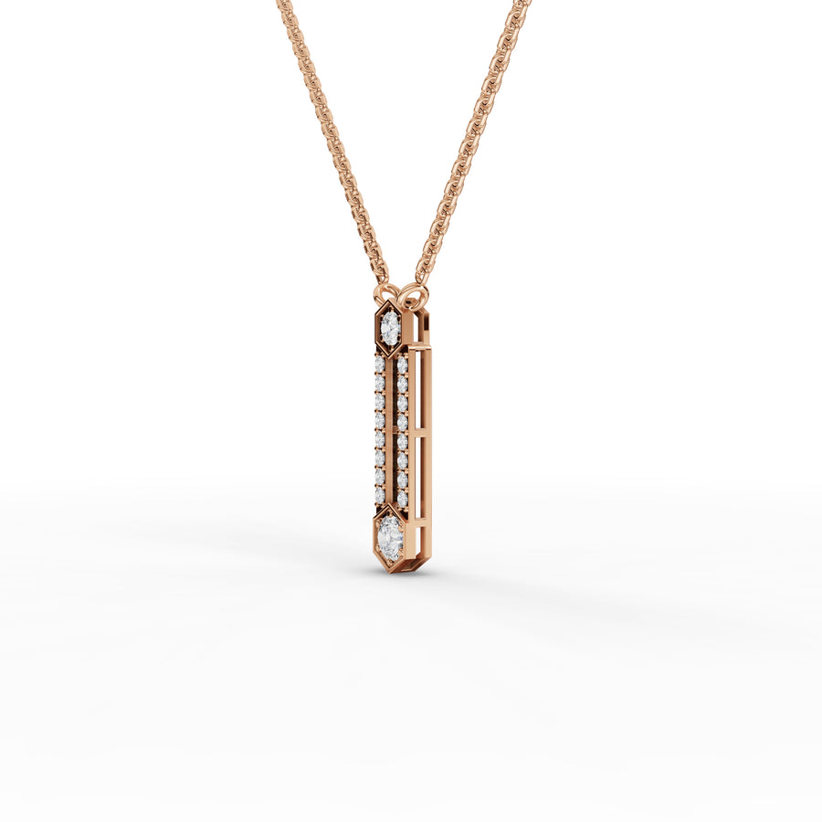 0.54 Ct Hexagon Round Lab Diamond Pendant
