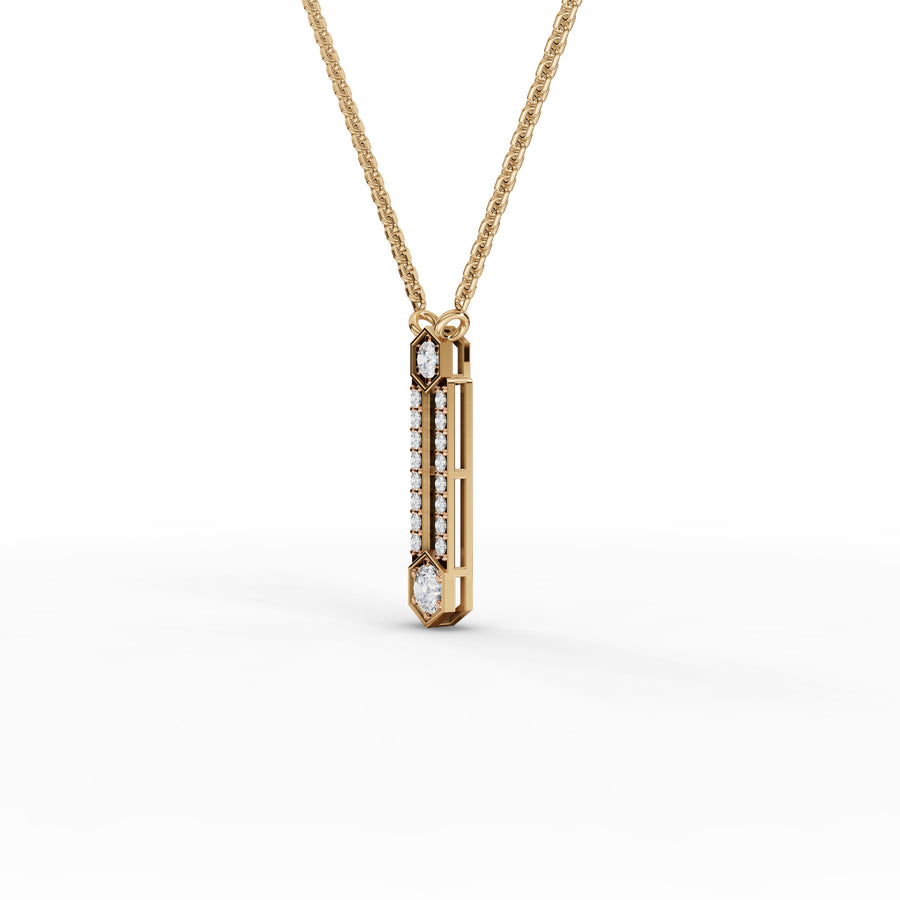 0.54 Ct Hexagon Round Lab Diamond Pendant
