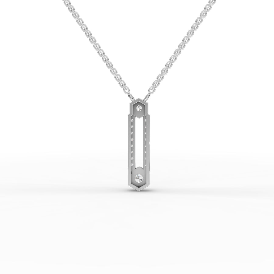 0.54 Ct Hexagon Round Lab Diamond Pendant
