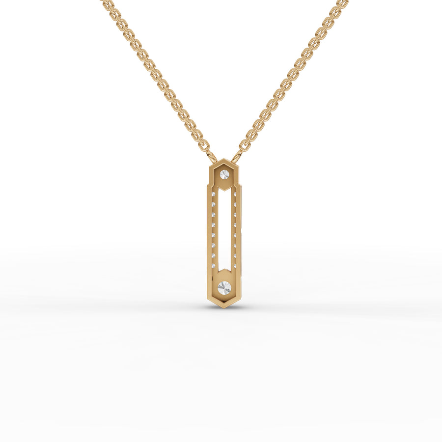 0.54 Ct Hexagon Round Lab Diamond Pendant