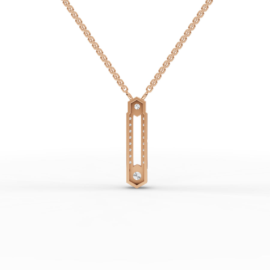 0.54 Ct Hexagon Round Lab Diamond Pendant