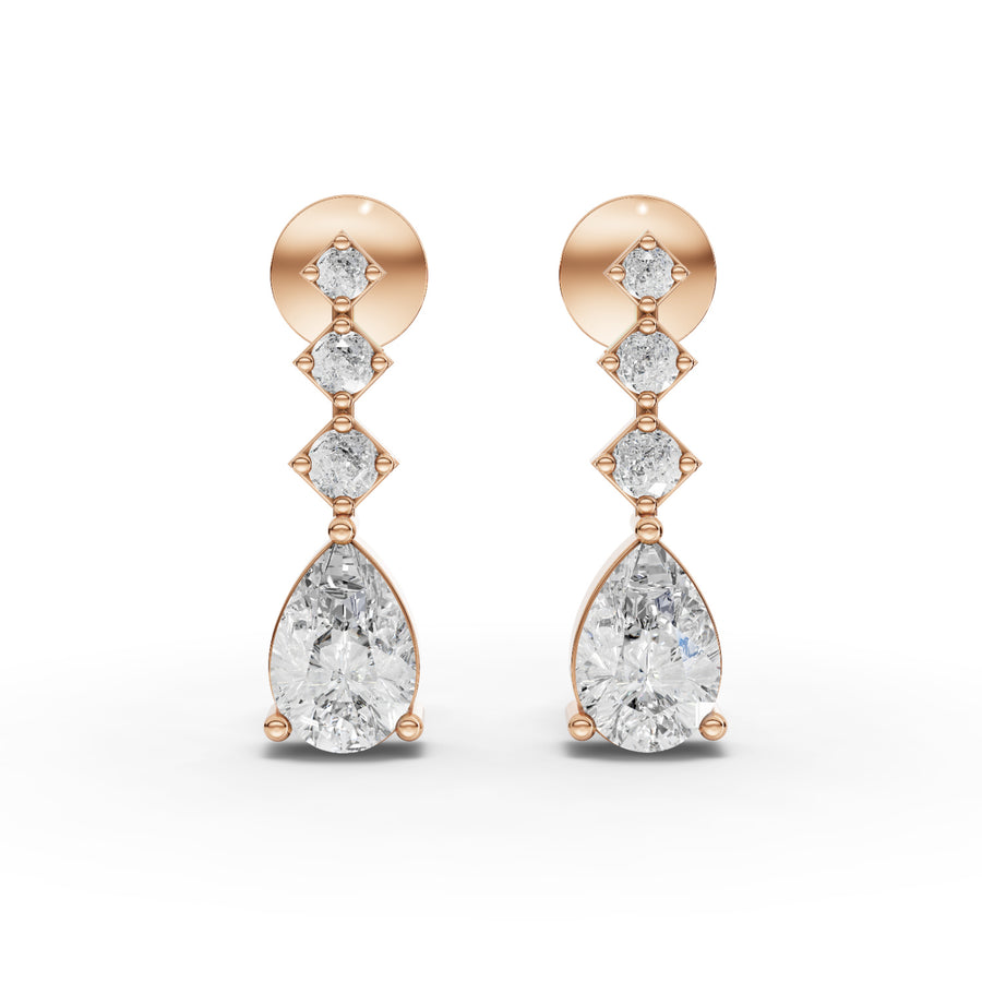 1.73 Ct Pear Solitaire Lab Diamond Set
