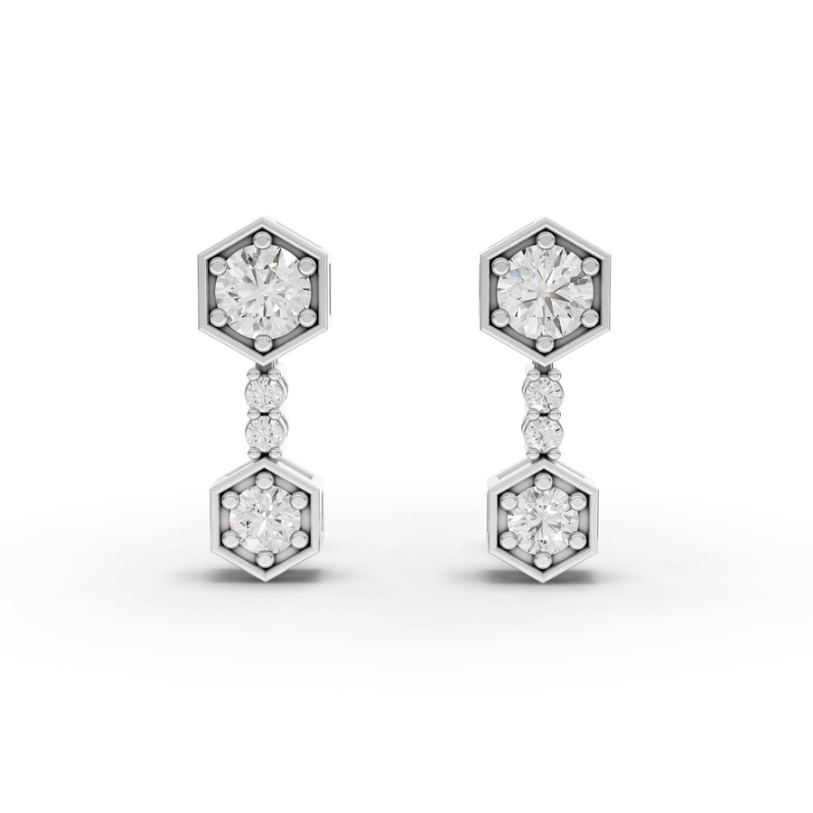 1.67 Ct Round Hexagon Lab Diamond Set