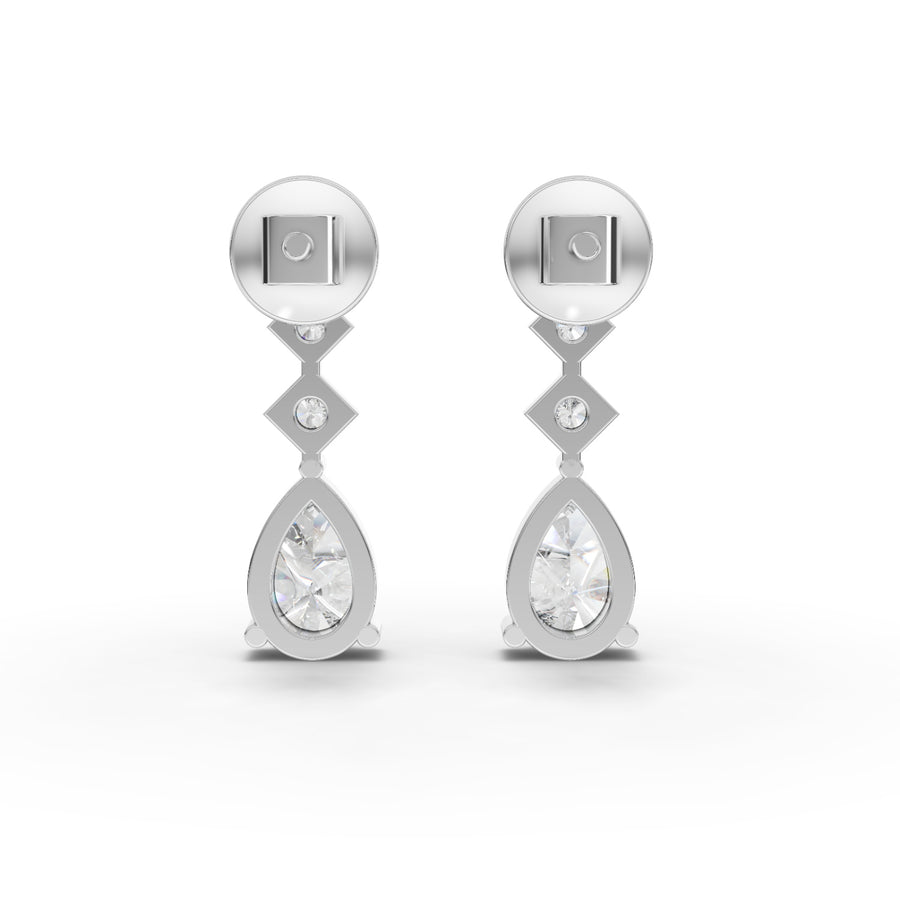 1.73 Ct Pear Solitaire Lab Diamond Set