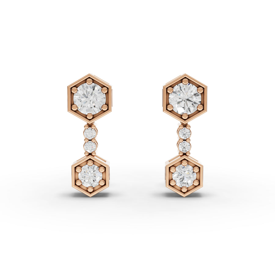 1.67 Ct Round Hexagon Lab Diamond Set