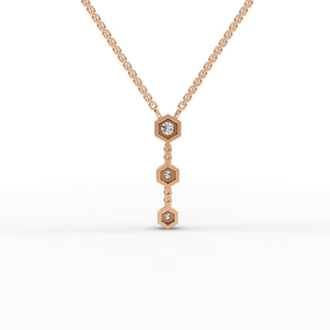1.67 Ct Hexagon Geometric Drop Lab Diamond Jewelry Set