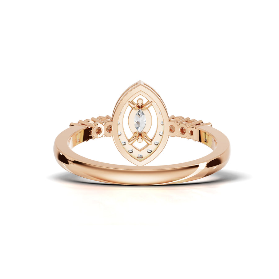 2.31 Ct Marquise Halo Lab Diamond Set