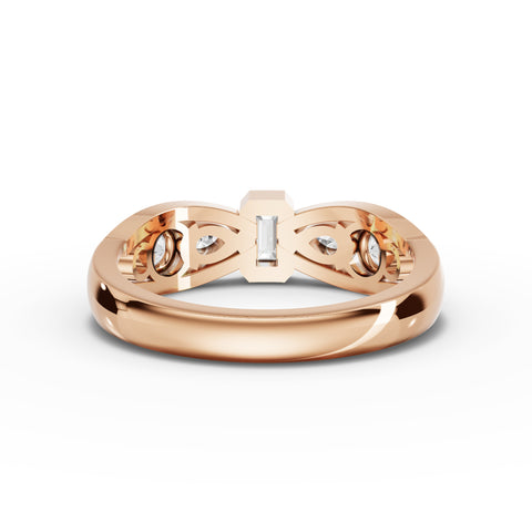 Lab-Grown Diamond Mixed-Shape Jewelry Set with Emerald-Cut Ring, Drop Necklace & Earrings