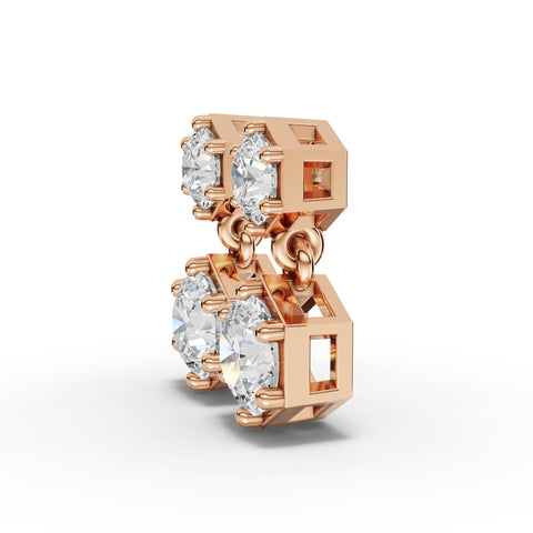 Lab-Grown Diamond Hexagon Geometric Drop Earrings & Eternity Band Jewelry Set