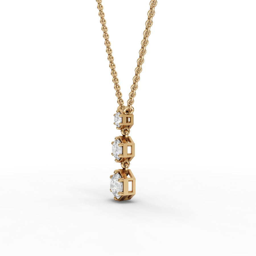 0.81 Ct Hexagon Lab Diamond Necklace