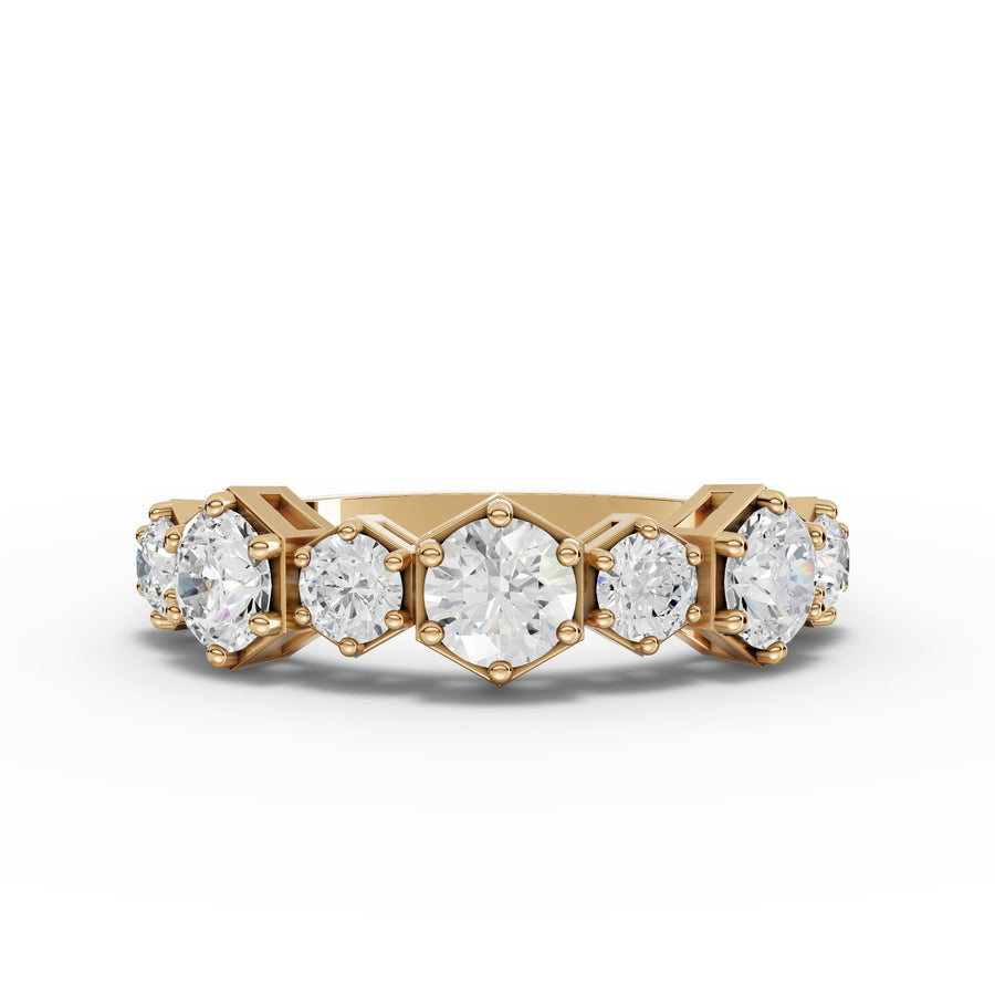 2.62 Ct Round Hexagon Lab Diamond Set