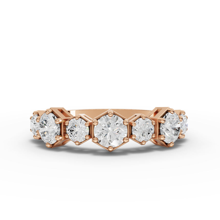 2.62 Ct Round Hexagon Lab Diamond Set