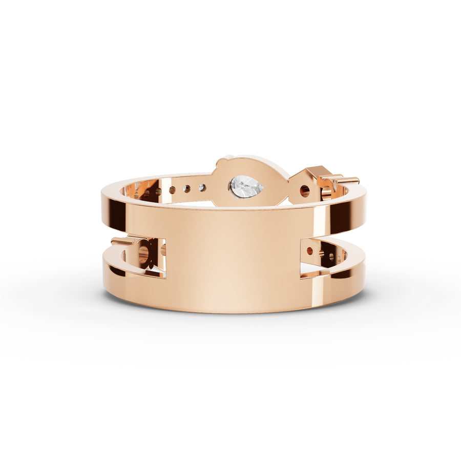 1.02 Ct Pear Open Wrap Statement Ring