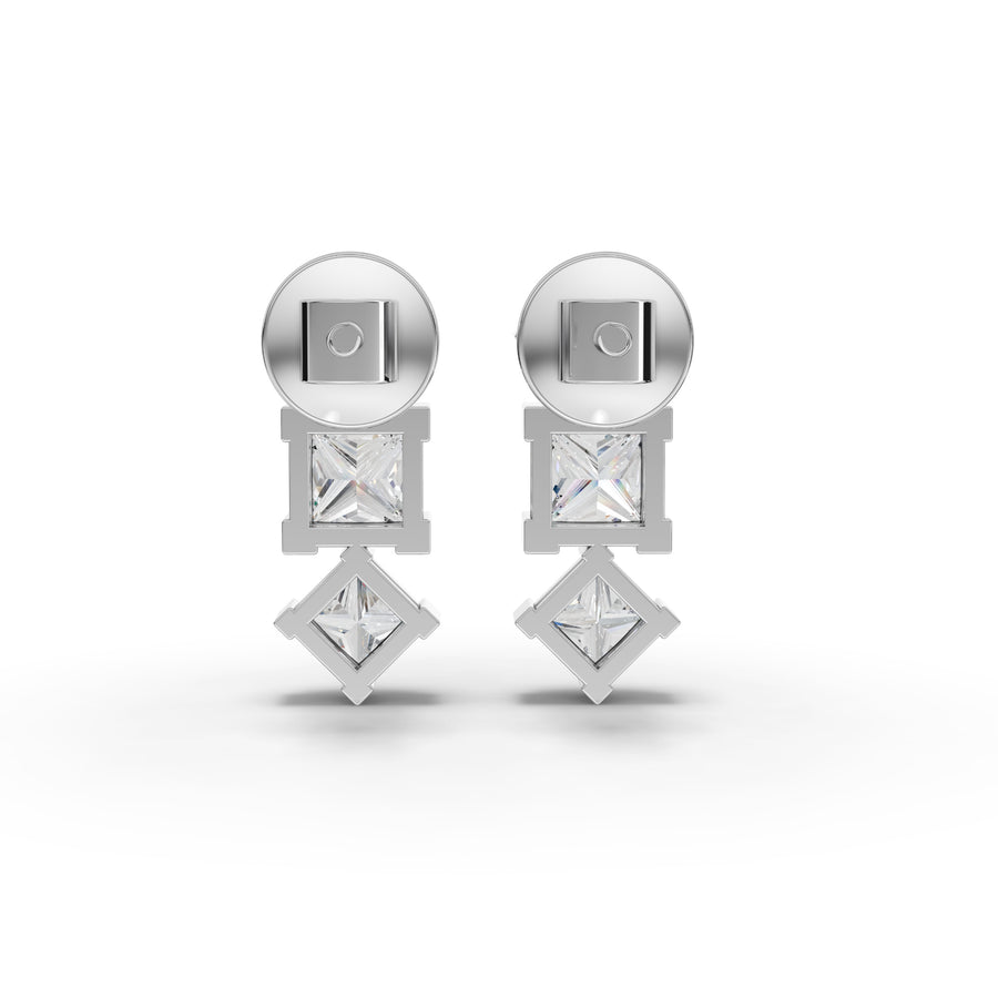 7.93 Ct Princess Three Stone Diamond Set