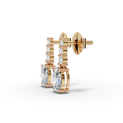 Oval Lab-Grown Diamond Graduated Jewelry Set: Drop Necklace, Earrings & Pavé Three-Stone Ring